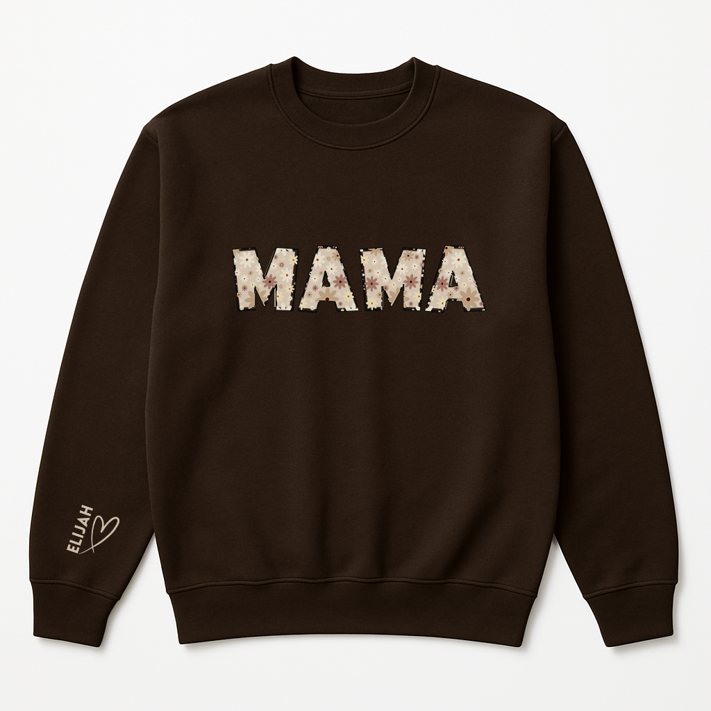 Mama Floral Letter Sweatshirt