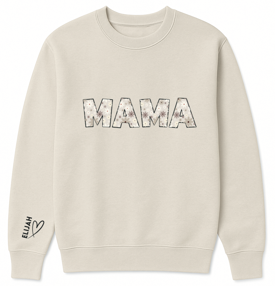 Mama Floral Letter Sweatshirt
