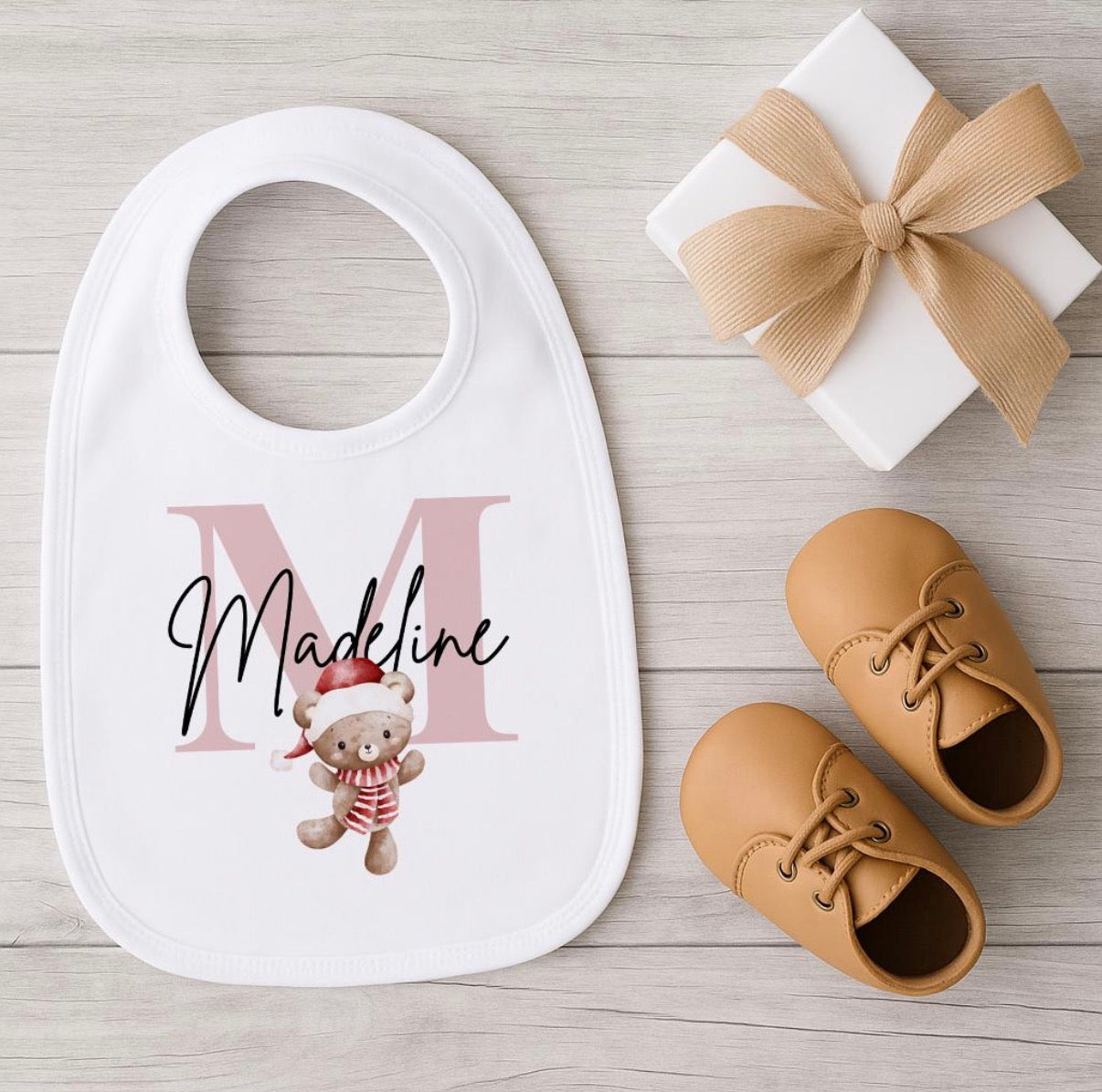 First Christmas Personalised Baby Sleep Suit Set Blue
