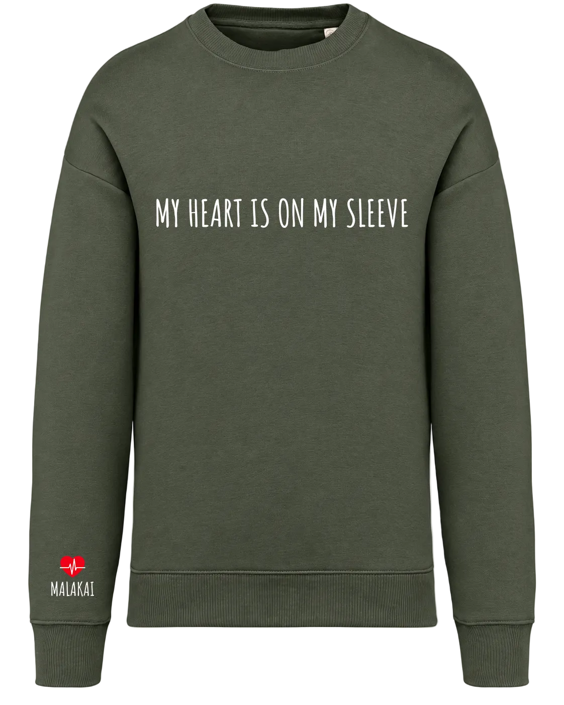 Personalised Embroidered Heart On My Sleeve Sweatshirt