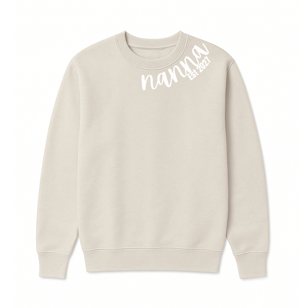 Personalised Neckline Nanna Sweatshirt with Name Sleeve