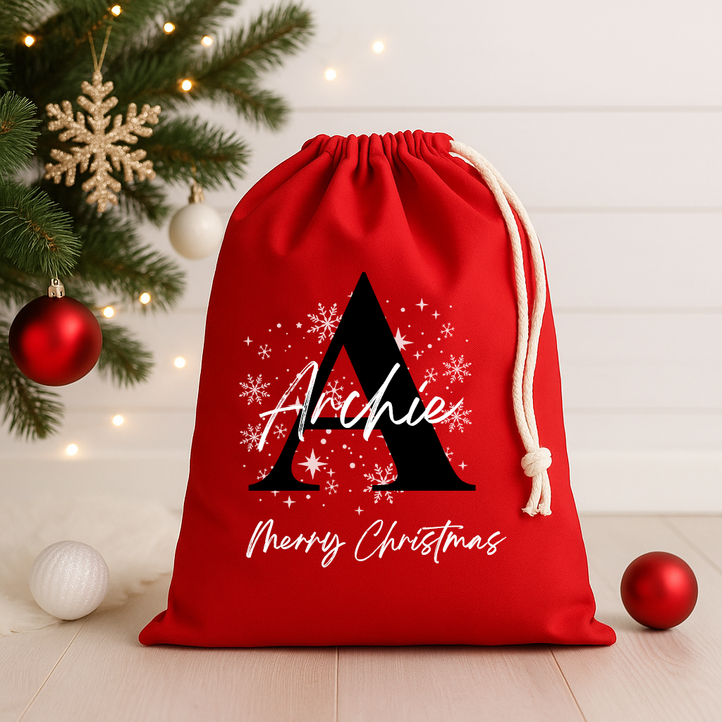 Personalised Christmas Sack with Initial & Name