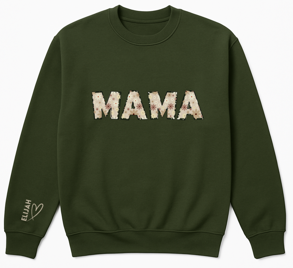 Mama Floral Letter Sweatshirt
