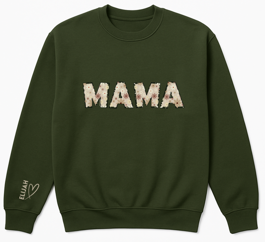 Mama Floral Letter Sweatshirt