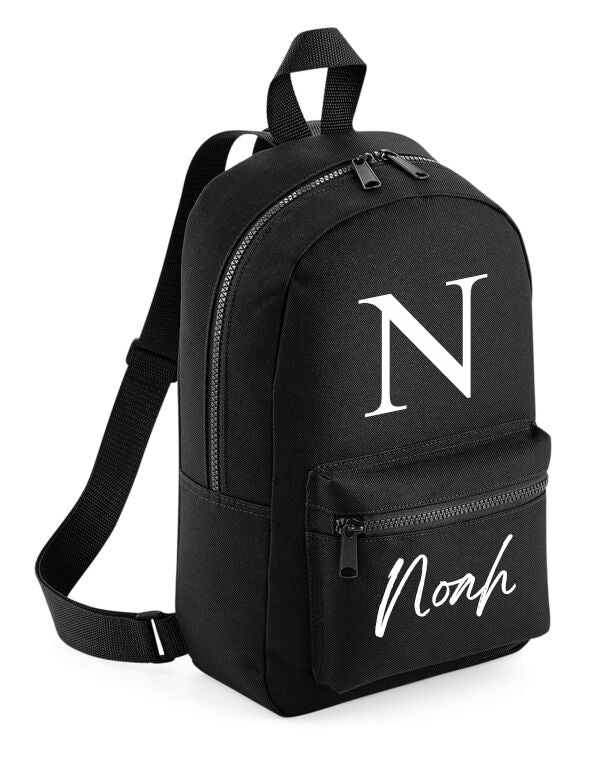 Personalised Name and Initial Mini Backpack