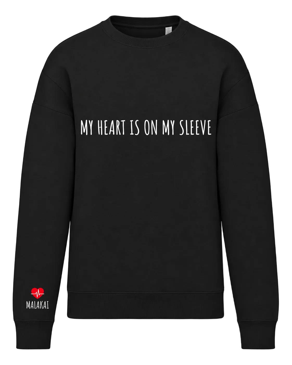 Personalised Embroidered Heart On My Sleeve Sweatshirt