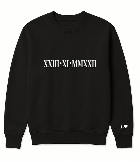 Personalised Roman Numerals Sweatshirt