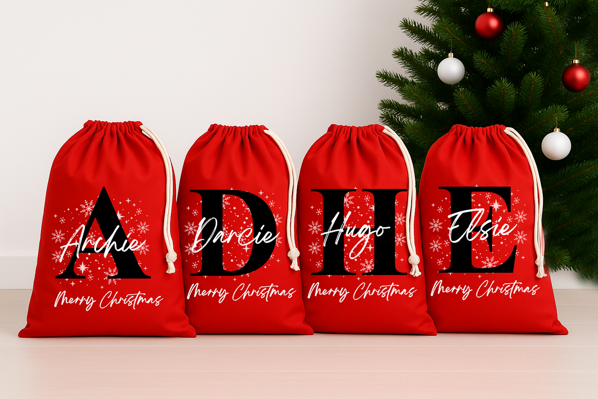 Personalised Christmas Sack with Initial & Name