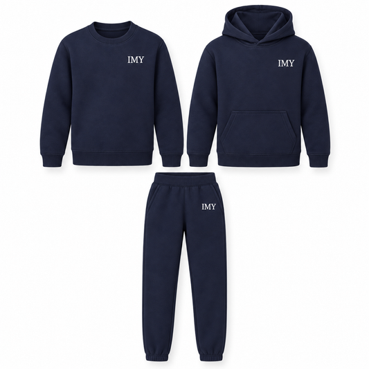 Personalised Kids Navy Embroidered Tracksuit Set