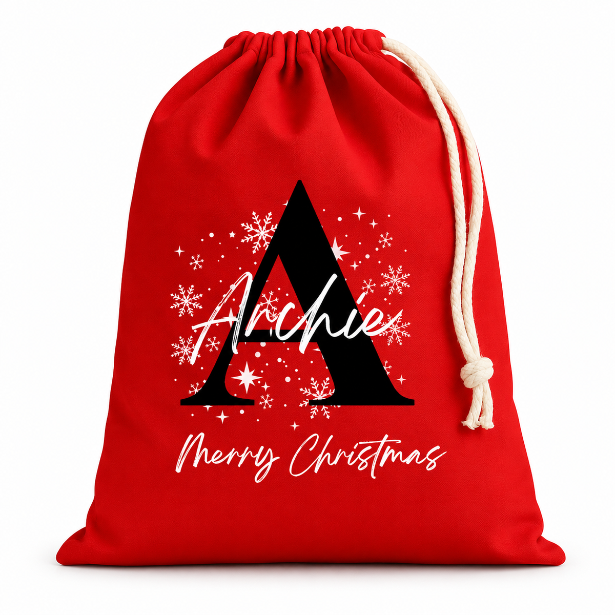 Personalised Christmas Sack with Initial & Name