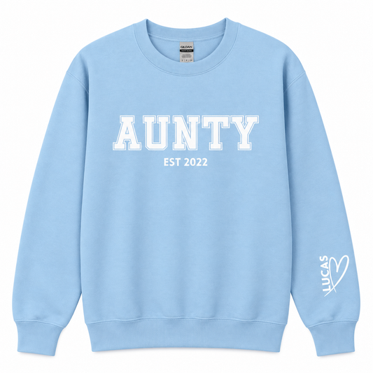 Personalised Aunty EST Sweatshirt Custom Year