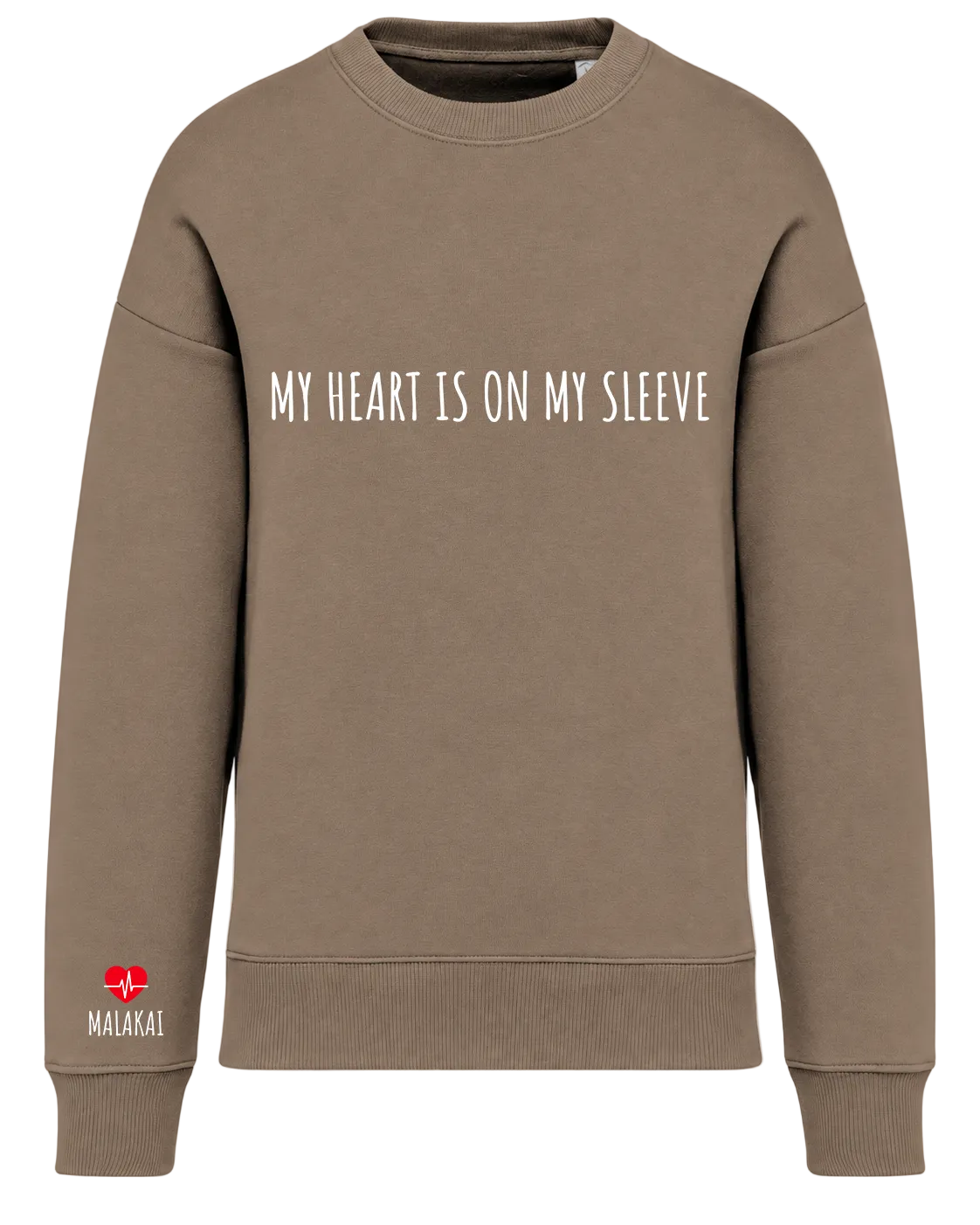 Personalised Embroidered Heart On My Sleeve Sweatshirt