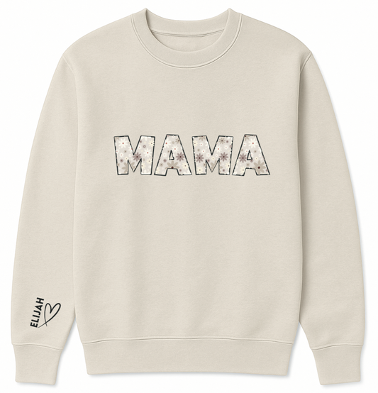 Mama Floral Letter Sweatshirt