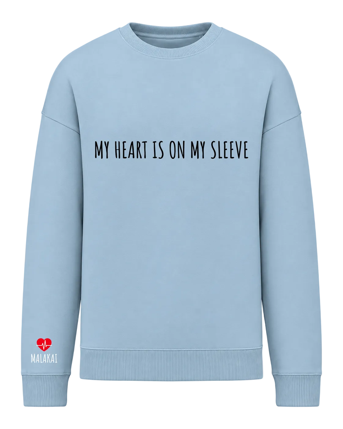 Personalised Embroidered Heart On My Sleeve Sweatshirt