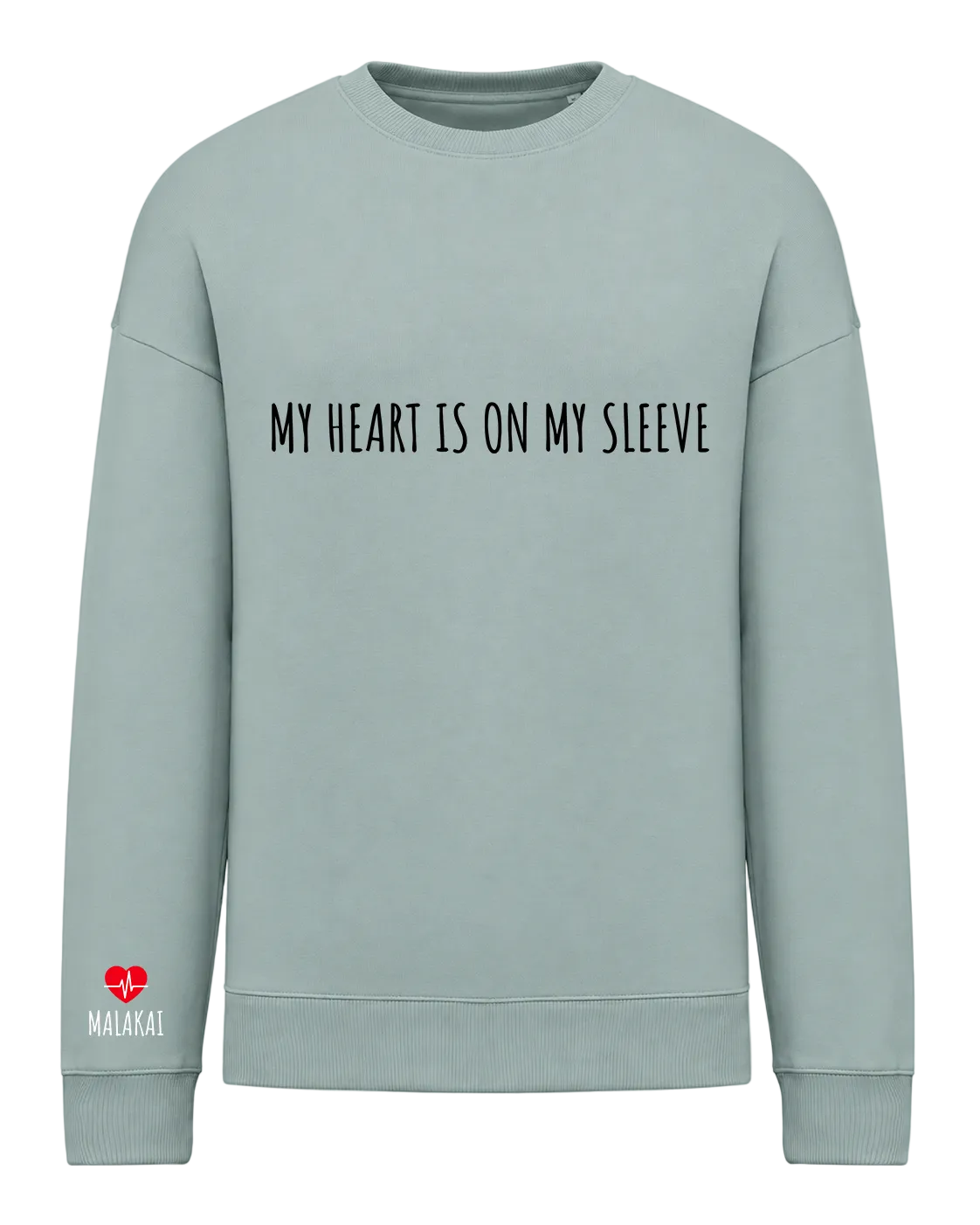 Personalised Embroidered Heart On My Sleeve Sweatshirt