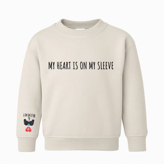 My Heart Is On My Sleeve Sweatshirt Kids