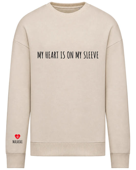 Personalised Embroidered Heart On My Sleeve Sweatshirt