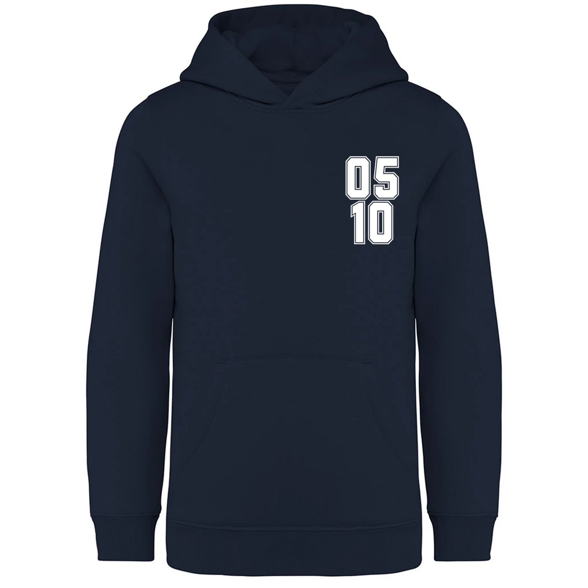 Personalised Varsity Birth Date Number Hoodie Navy