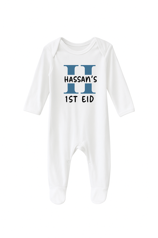 First Eid Personalised Baby Sleep Suit
