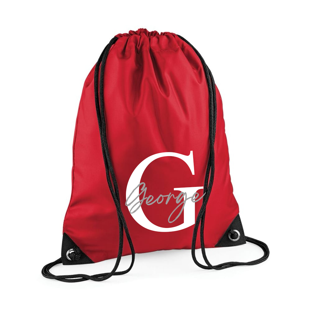 Personalised Initial & Name Gymsac