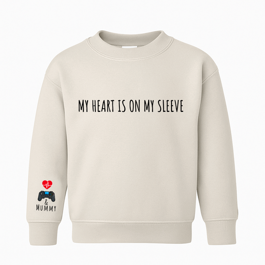 My Heart Is On My Sleeve Sweatshirt Kids