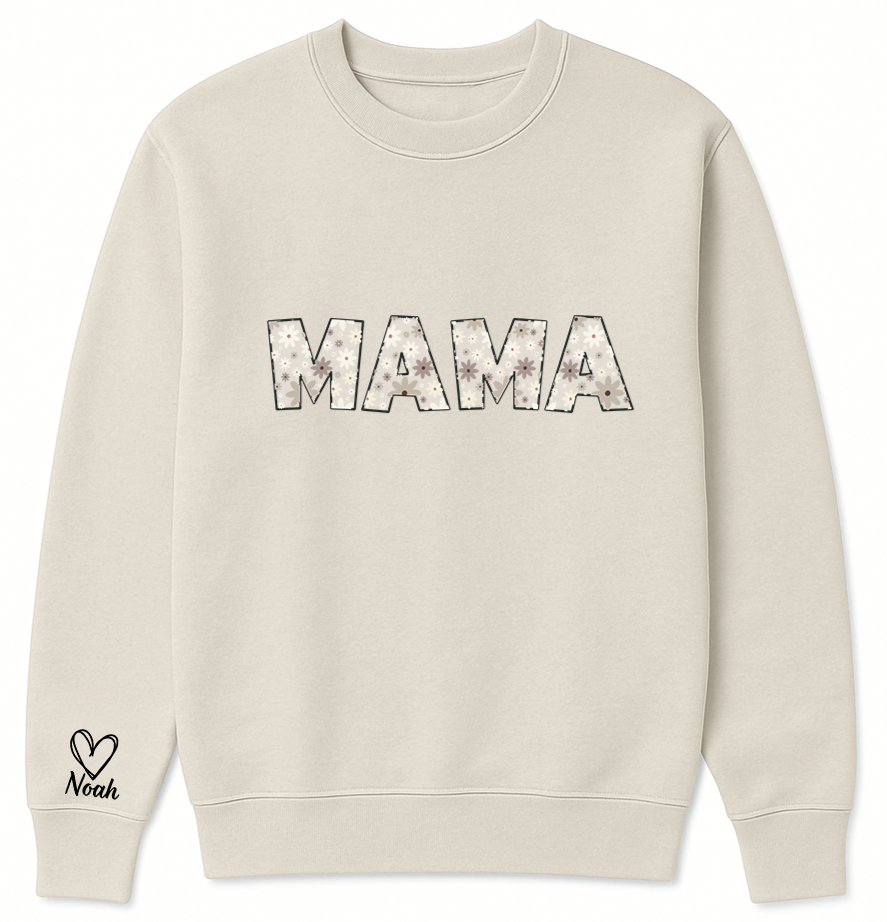 Mama Floral Letter Sweatshirt