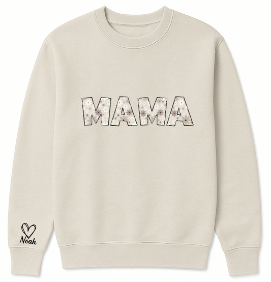 Mama Floral Letter Sweatshirt