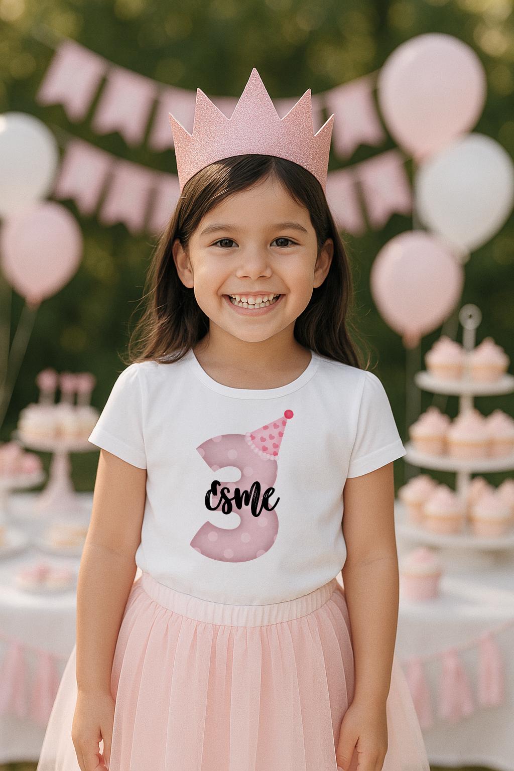 Personalised Birthday Number T-Shirt | Matching Family & Party Birthday Tees