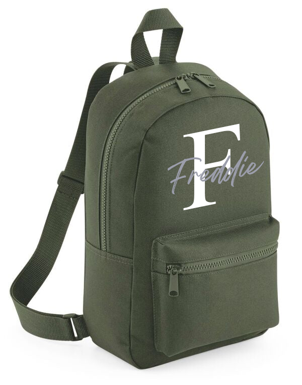 Personalised Initial & Name Mini Backpack